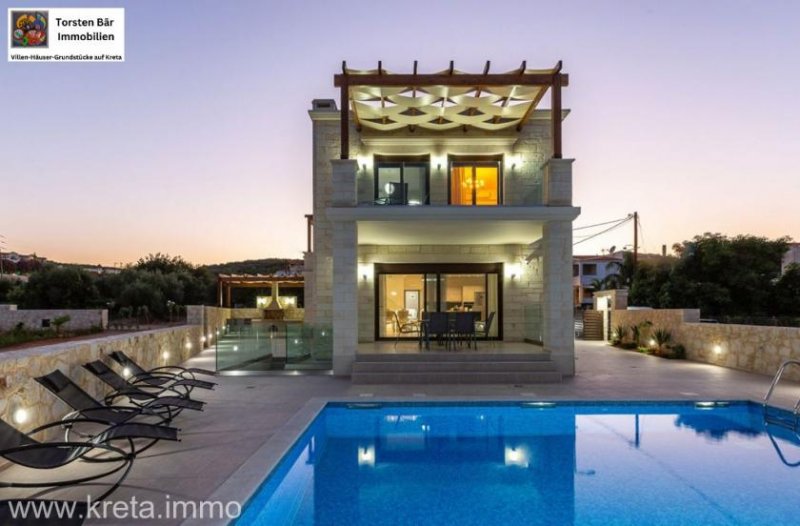 Almyrida Kreta, Almyrida, Luxusvilla mit privatem Pool und Gästehaus zu verkaufen Haus kaufen